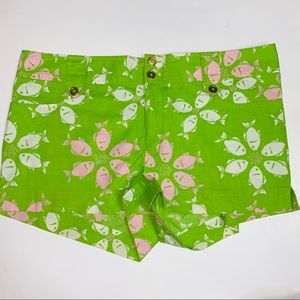 Vintage Lilly Pulitzer shorts retro fish size 10